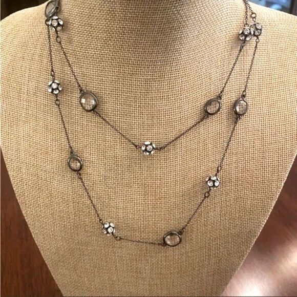 Stella & Dot Chelsea Hematite Pave Necklace - Picture 4 of 11